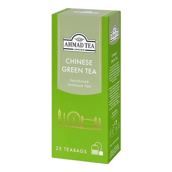 Чай зеленый Ahmad Tea Chinese Green Tea китайский в пакетиках 1,8 г х 25 шт