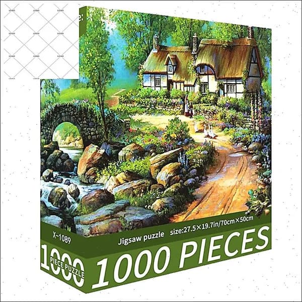 Пазл Маленький мост и текущая вода, 1000 деталей