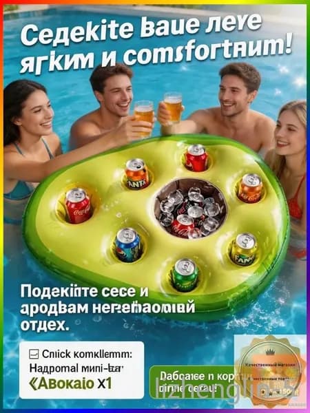 Надувной поднос для напитков, Надувной поднос для бассейна, Плавающий стол в бассейн