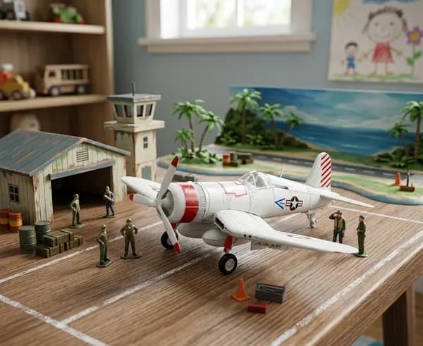 Сборная модель палубного истребителя Чанс-Воут F4U Корсар 1:48 ВВС США белый