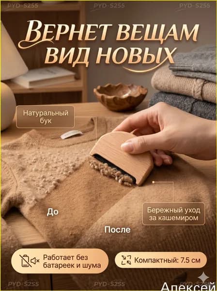 Щетка для одежды, обуви 1 шт