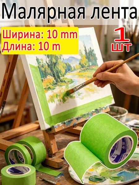 Малярная лента 10 мм, 1 шт