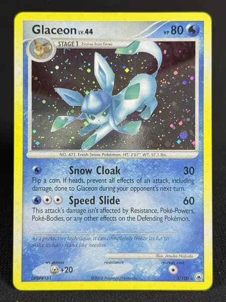 Портативные карты PKM U Настройка и прокси высококачественной фольги Glaceon Majestic Dawn (MD) #5
