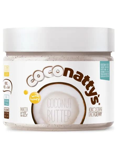 Nattys Кокосовая паста без сахара с медом, 325 г