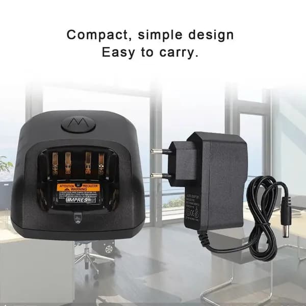 Зарядное устройство для раций Motorola XIR P8268 DP4400 DP4800 DP4801 DEP550 DEP570 DP2000 DP2400 DP2600, размер 14.5*9.5*5cm, комплект: база для зарядки, адаптер питания