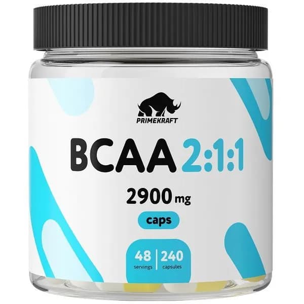 Незаменимые аминокислоты БЦАА Prime Kraft BCAA 2:1:1 - 240 капсул