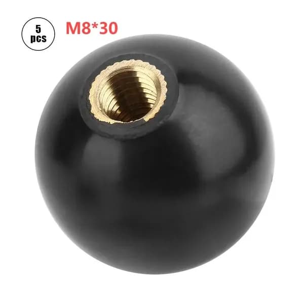 5 шт. черного шарика из инженерного пластика со встроенной медной гайкой M8*30