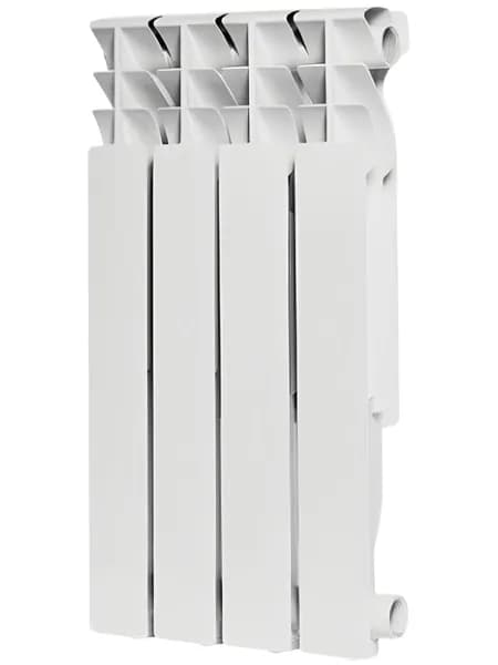 Радиатор алюминиевый Rommer Plus 500/100 4 секции, боковое подключение, белый