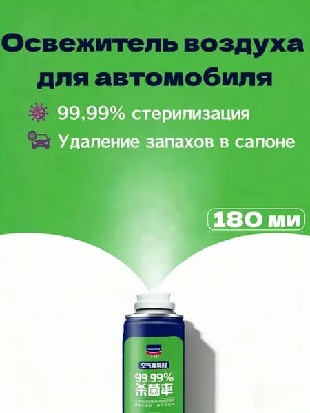 Очиститель кондиционера Готовый раствор, 180 мл, 1 шт.