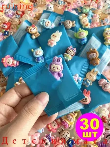 30шт, Фигурка-сюрприз, мультяшная милая тематика, слепые мешочки