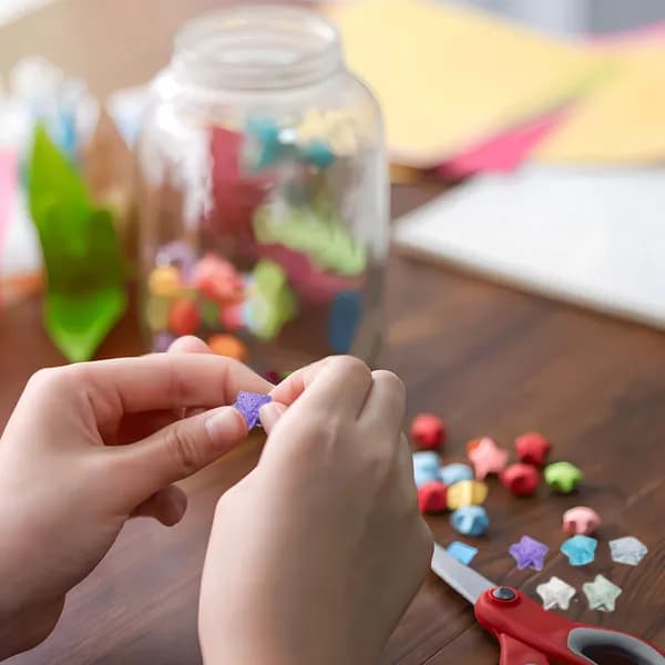 Набор бумажной цветной блестящей бумаги для оригами, 520 листов для творчества и украшений