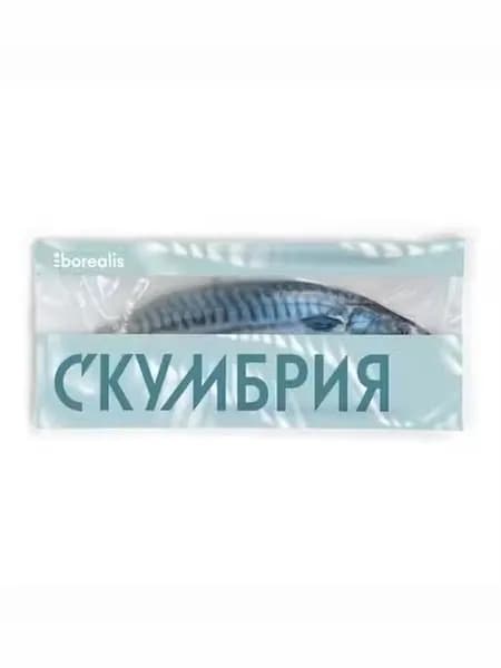 Скумбрия Borealis свежемороженая непотрошеная тушка 1 кг