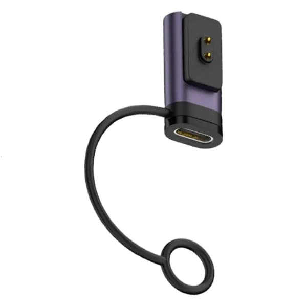 Совместим с магнитным зарядным адаптером для Xiaomi Mi Band 10/9/8 серо-фиолетовый.