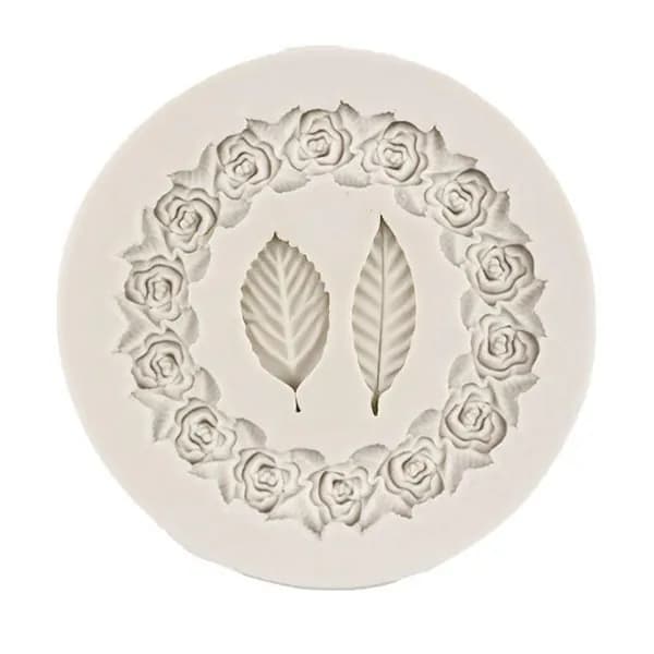Силиконовая форма для венка из роз , для выпечки и мыла