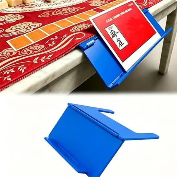 Держатель для карт маджонга, складной, из PLA Синий