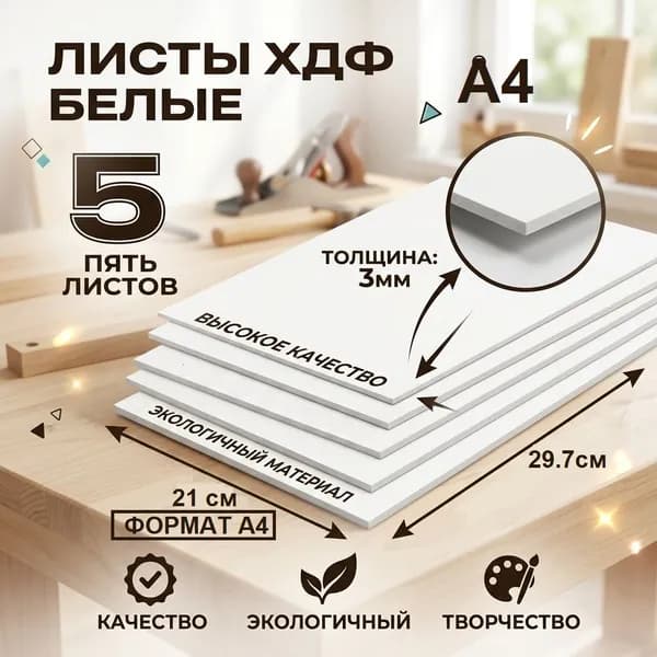 ХДФ ламинированная 21х29,7 (формат А4)