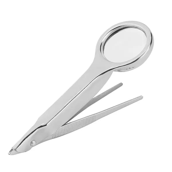 Портативный Stainless Сталь Multi functional - Tweezer с 10X Magnifier Magnifying Стекло