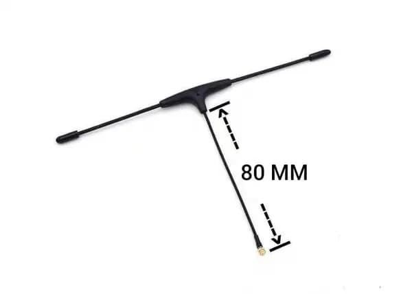 Антенна управления FPV ELRS/TBS Crossfire 868/915 МГц, Т диполь, 80мм u.FL/IPEX1/MHF1