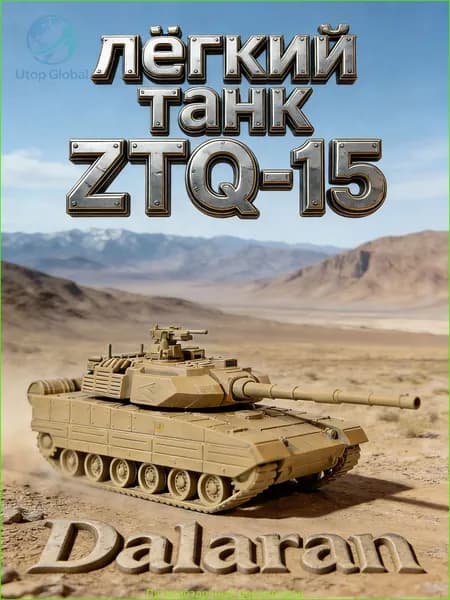 лёгкий танк ZTQ-15 (VT-5) сборная модель танка 1/72 без клея, Dalaran (КНР современная, на базе 2С25 "Спрут-СД" России)