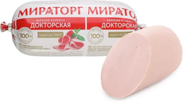 Колбаса вареная МИРАТОРГ Докторская, 470г