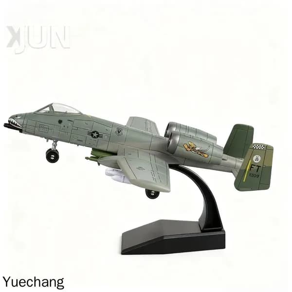 Top Toy 1/72 23 см Модель самолета с шасси , A10 lightning attack aircraft коллекционные с демонстрационным стендом