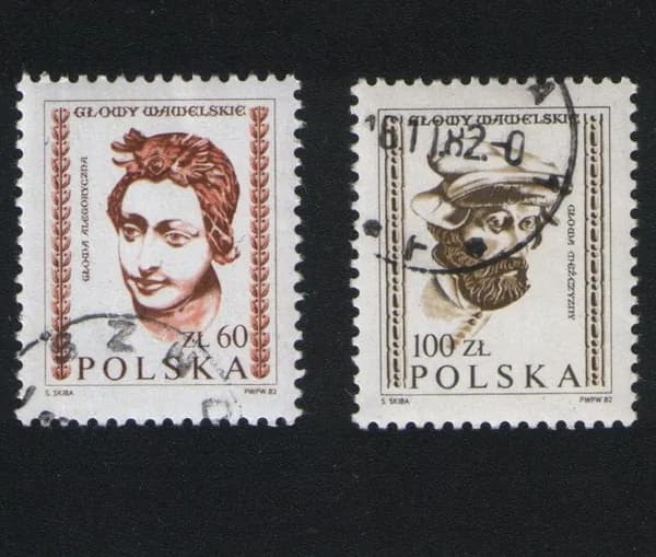 Польша 1982 Резные головы из Вавеля, 2 марки (гашение)