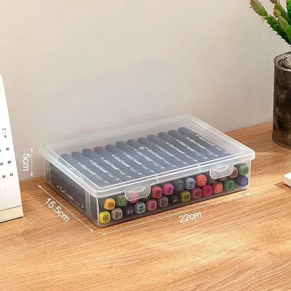 Кофр для хранения вещей 26x18.5x5 см 1 шт с крышкой прозрачный
