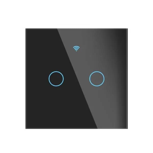 WiFi сенсорные выключатели дистанционного управления, Черный - 2 открытых