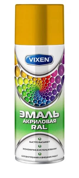 Эмаль ASTROHIM VIXEN VX31018 акриловая RAL, цинково-желтый (RAL 1018)
