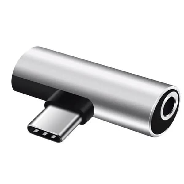 Аудиоконвертер 2-в-1 с разъемом USB C-серебристый
