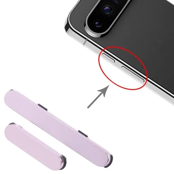 Для Google Pixel 9 Pro кнопка питания и кнопка регулировки громкости (розовая)