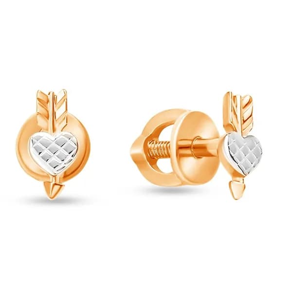Серьги женские из красного золота 375 пробы 585GOLD