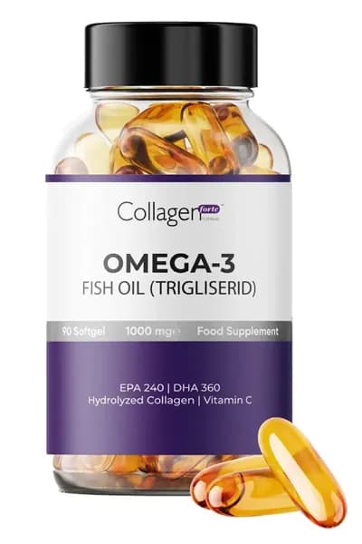 Collagen Forte Omega-3 Premium рыбий жир гидролизованный коллаген витамин C 1000 мг 90 капсул