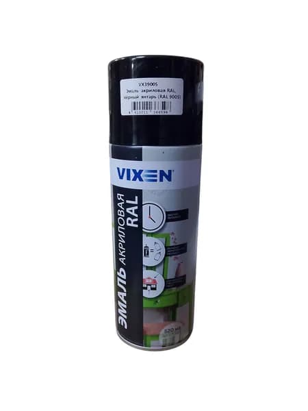 Эмаль акриловая VIXEN черный янтарь 520мл RAL-9005 (шт)
