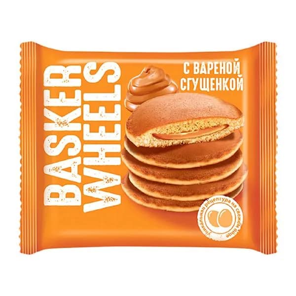 Пирожное с вареной сгущенкой Basker-Wheels Pancake 36г