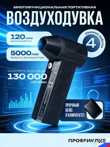 Лёгкая беспроводная воздуходувка, портативная и удобная в управлении для точной очистки дома и в салоне авто