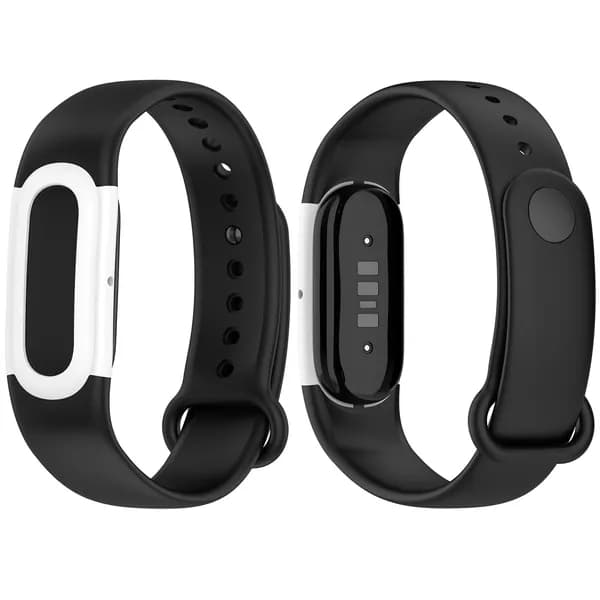 Силиконовый ремешок для фитнес-браслета Fitbit Air, черно-белый, 254 мм