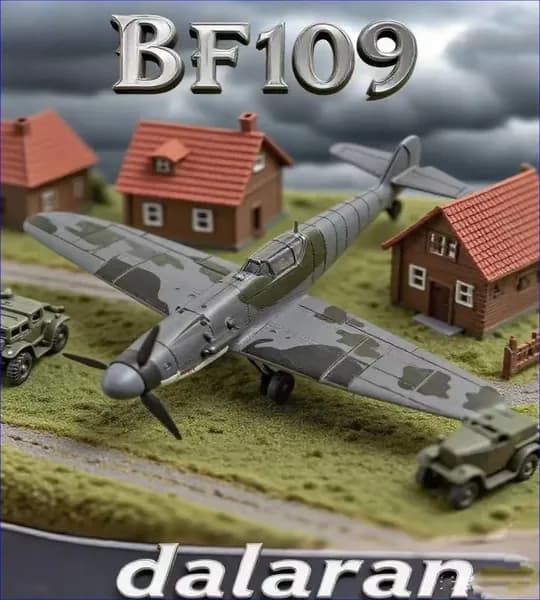Сборная без клея пластиковая модель премиумнемецкого самолета Messerschmitt Bf 109 1/48 от Dalaran в сравнении с Ил2 из военной техники