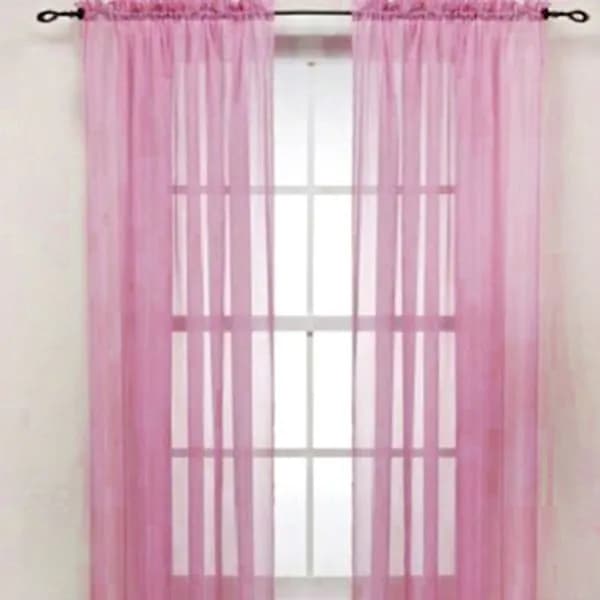 Тюль 100x200 см 1 шт фуксия