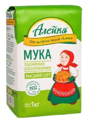 Алейка Мука пшеничная, Высший сорт, 1 кг