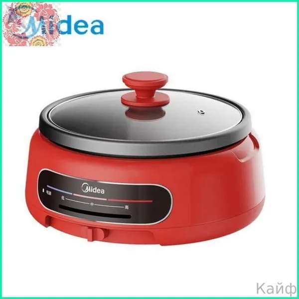 Многофункциональный электрический горшок Midea MC-EHG2801, красный