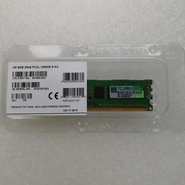 HP Оперативная память 647909-B21 серверная 8G 1333MHz DDR3 UDIMM CAS-9 664696-001, 647658-081 DDR3, 1333 МГц, 1 x 8 ГБ (647909-B21, 664696-001, 647658-081)