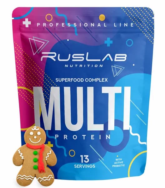 MULTI PROTEIN,многокомпонентный протеин,белковый коктейль для похудения (416 гр),вкус имбирный пряник