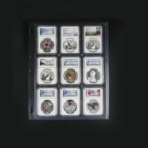 Чехлы для монет MUDOR, держатель монет с 9 карманами PCGS NGC Без ПВХ, сертифицированный , хранилище ных капсул