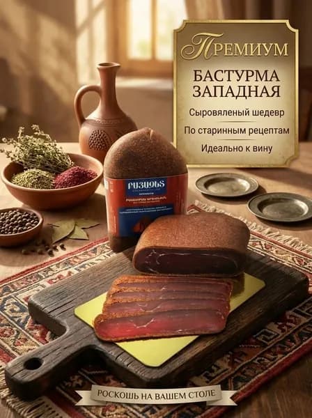 Бастурма сыровяленая 1 шт 430 гр