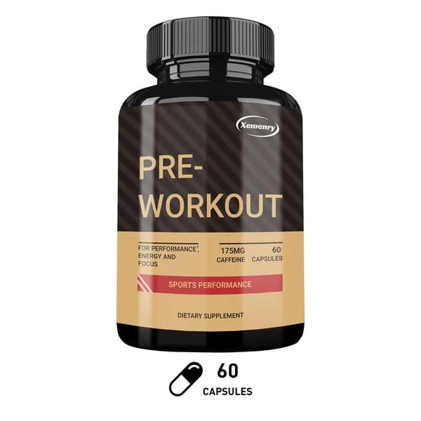 Биологически активные добавки Xemenry Pre-Workout разработаны для повышения спортивных результатов, энергии и концентрации внимания благодаря содержанию 175 мг кофеина в одной порции.