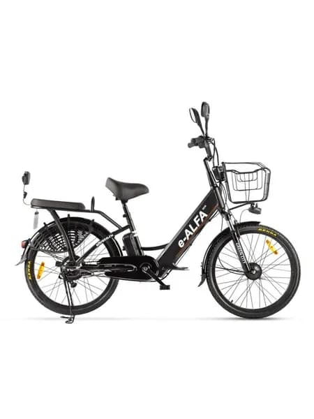 Электровелосипед Green City E-ALFA new колеса 24, рама алюминий, скоростей 1, черный