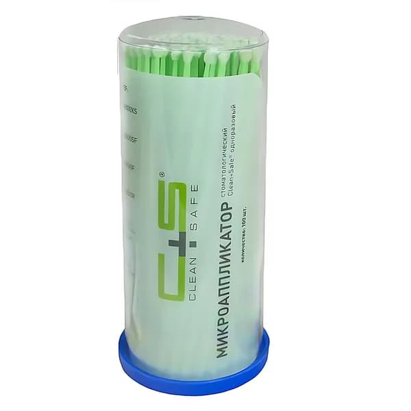Микроаппликаторы №4, Regular, зеленый, 100 шт Clean+Safe