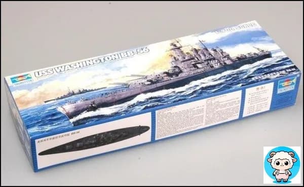 Эксклюзивная модель корабля BB56 Вашингтон ВМС США в масштабе 1/700 от Trumpeter 05735