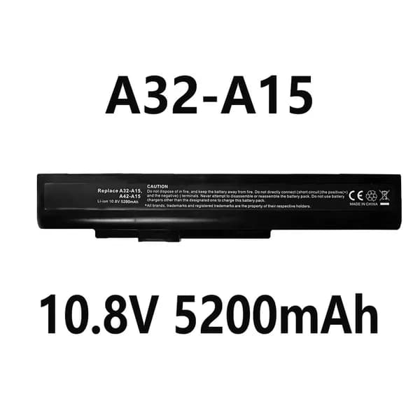 Аккумулятор для ноутбука 5200 мАч, (A32-A15 A42-A15 A41-A15 Применимо к MSI CR640 CX640 A6400 CR640MX для Medion Akoya E6201 E6221 серии)